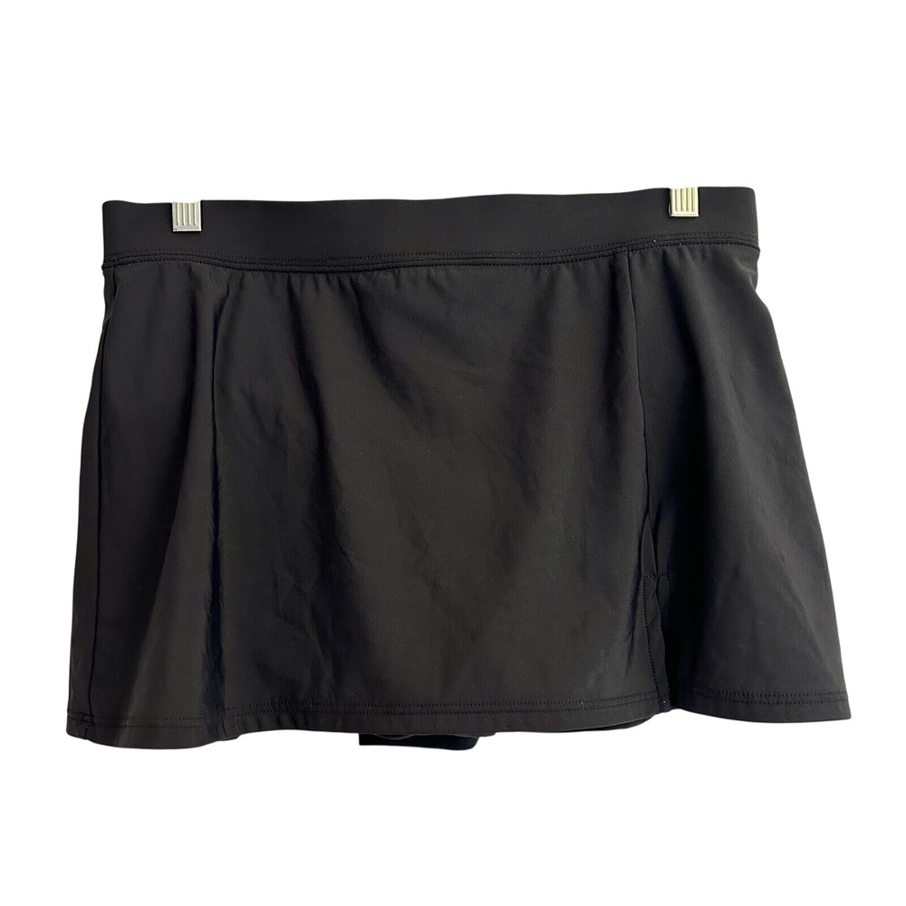 JAMAICA BAY Black SWIM SKIRT Size 14 80% Nylon 20% Lycra